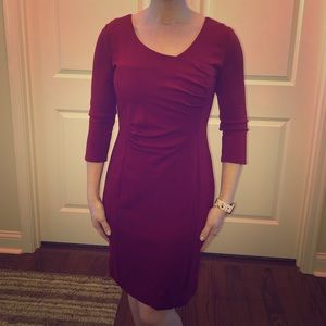 Deep red rouched dress